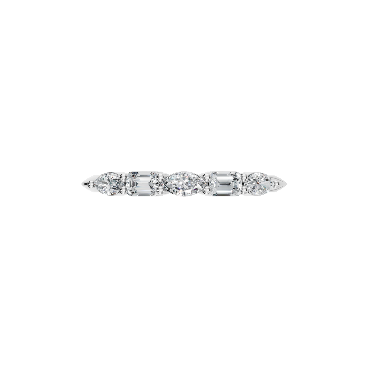 BAGUETTE MARQUISE WEDDING BAND