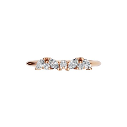 MARQUISE ROUND WEDDING BAND - M&D Signature Jewels
