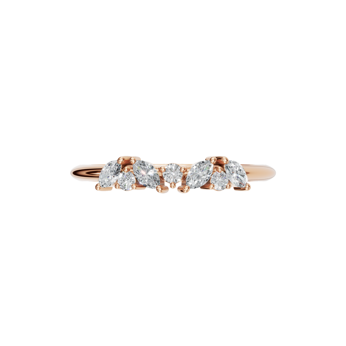 MARQUISE ROUND WEDDING BAND