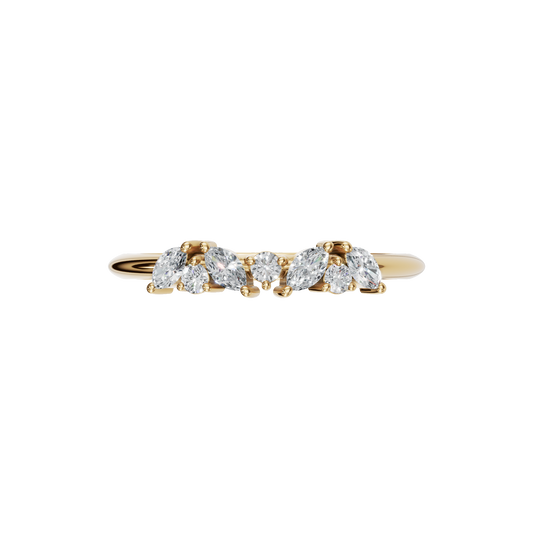 MARQUISE ROUND WEDDING BAND - M&D Signature Jewels