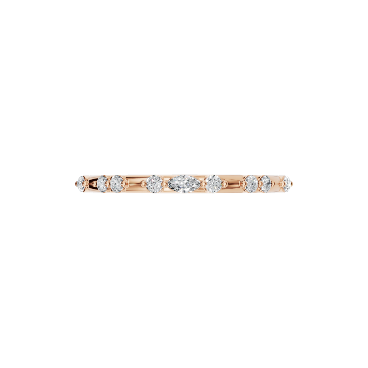 ROUND MARQUISE WEDDING BAND
