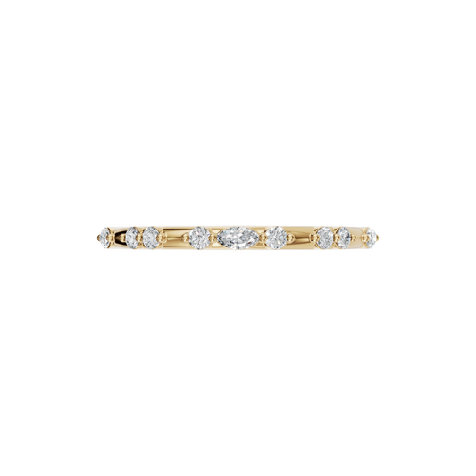 ROUND MARQUISE WEDDING BAND - M&D Signature Jewels