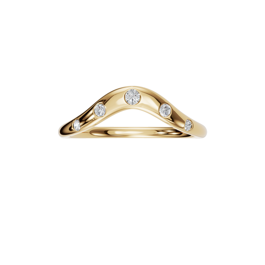 ROUND BEZEL WEDDING BAND - M&D Signature Jewels