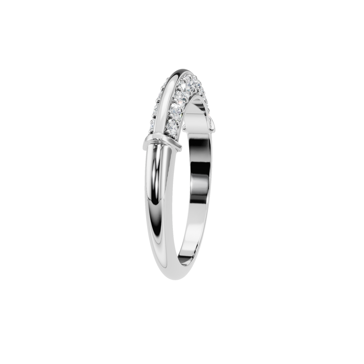 ROUND PAVE WEDDING BAND