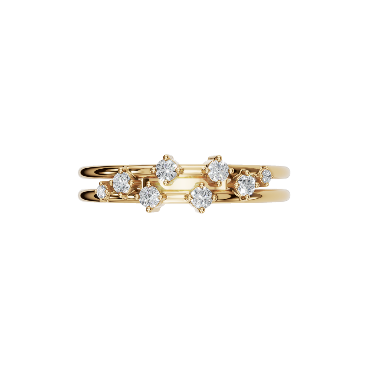ROUND PAVE WEDDING BAND
