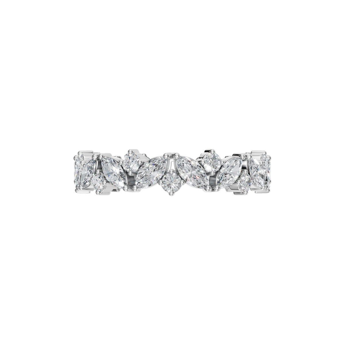 MARQUISE ROUND ETERNITY WEDDING BAND