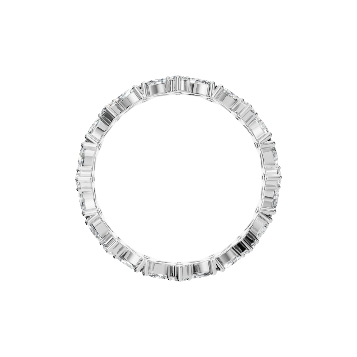 MARQUISE ROUND ETERNITY WEDDING BAND
