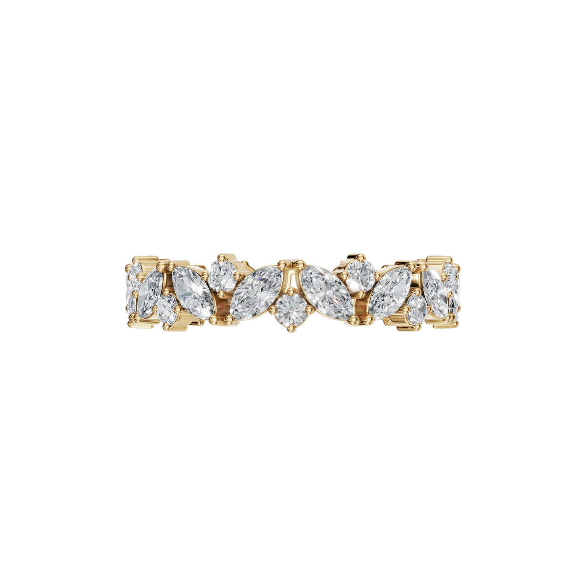 MARQUISE ROUND ETERNITY WEDDING BAND