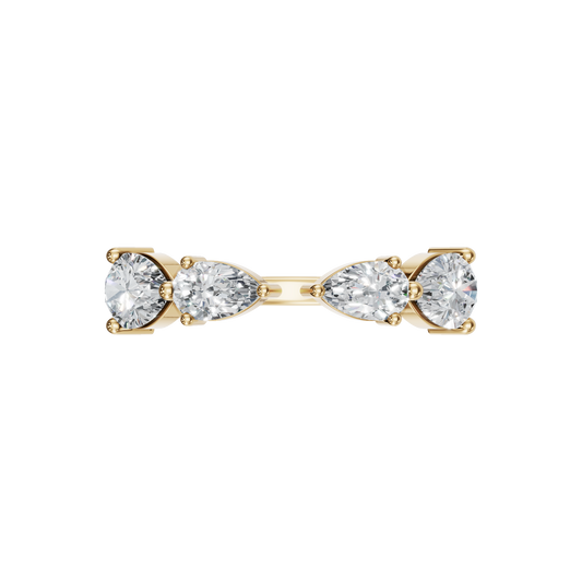 PEAR ROUND OPEN RING - M&D Signature Jewels