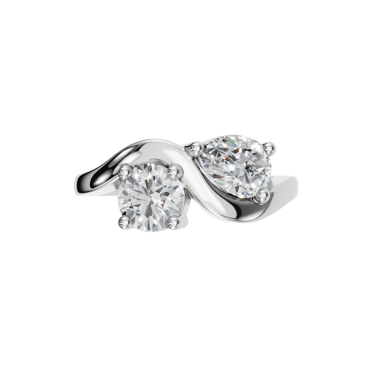 ROUND PEAR WEDDING RING