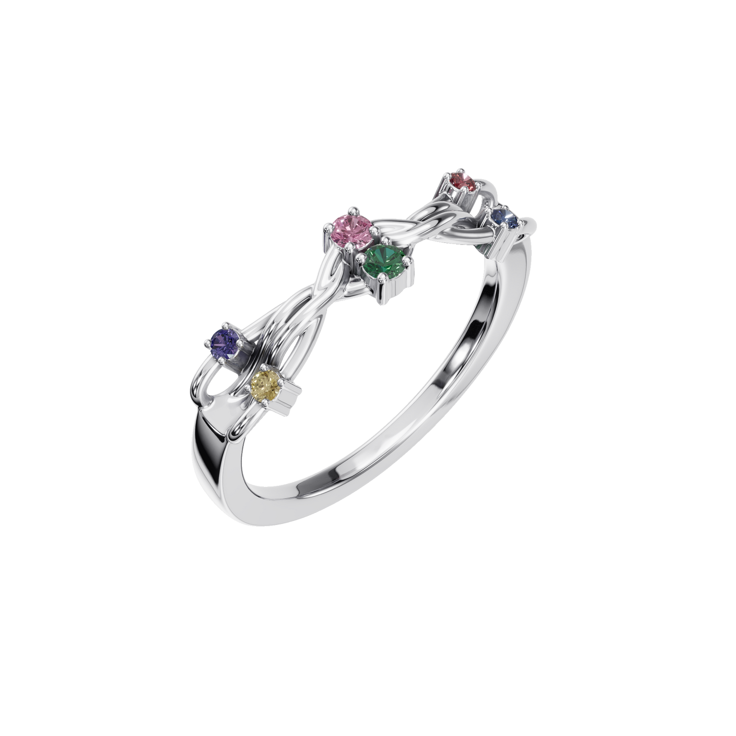 FANCY COLOR DIAMOND WEDDING BAND - M&D Signature Jewels