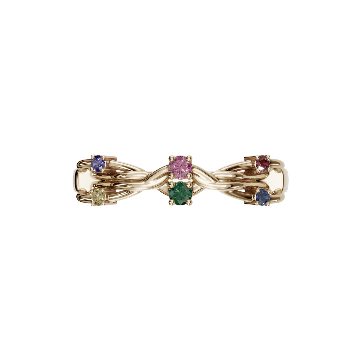 FANCY COLOR DIAMOND WEDDING BAND