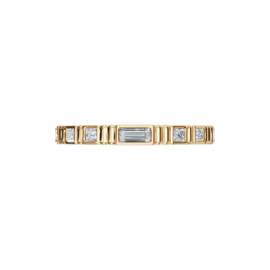 MULTI-SHAPE BEZEL WEDDING BAND - M&D Signature Jewels
