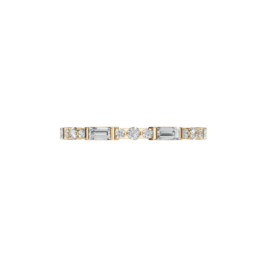 BAGUETTE ROUND ETERNITY WEDDING BAND - M&D Signature Jewels