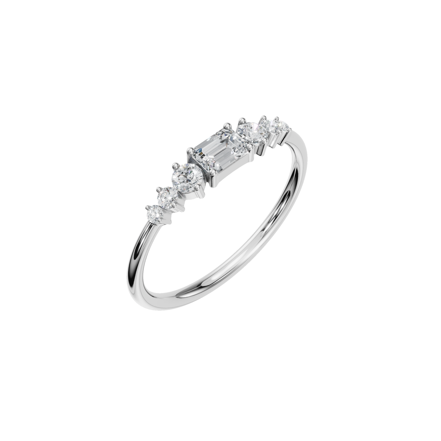 EMERALD WEDDING BAND - M&D Signature Jewels