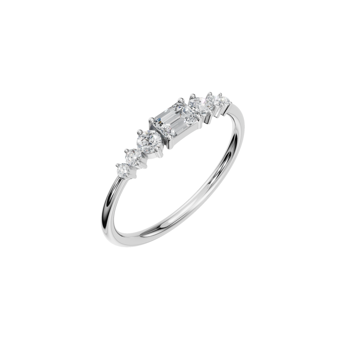 EMERALD WEDDING BAND
