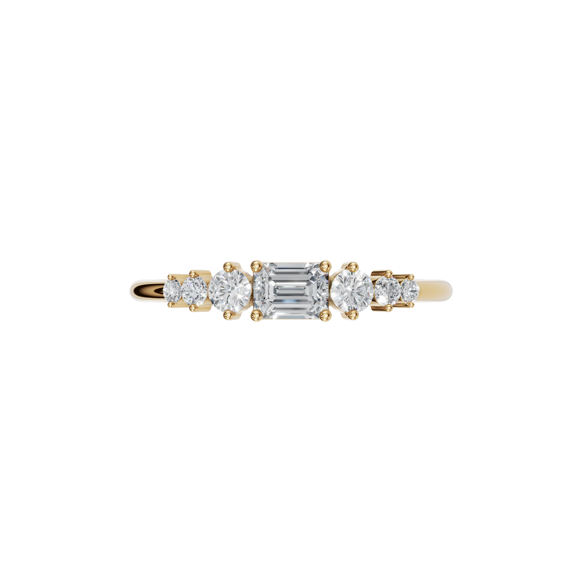 EMERALD WEDDING BAND