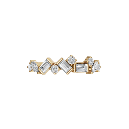BAGUETTE ROUND MARQUISE WEDDING BAND - M&D Signature Jewels