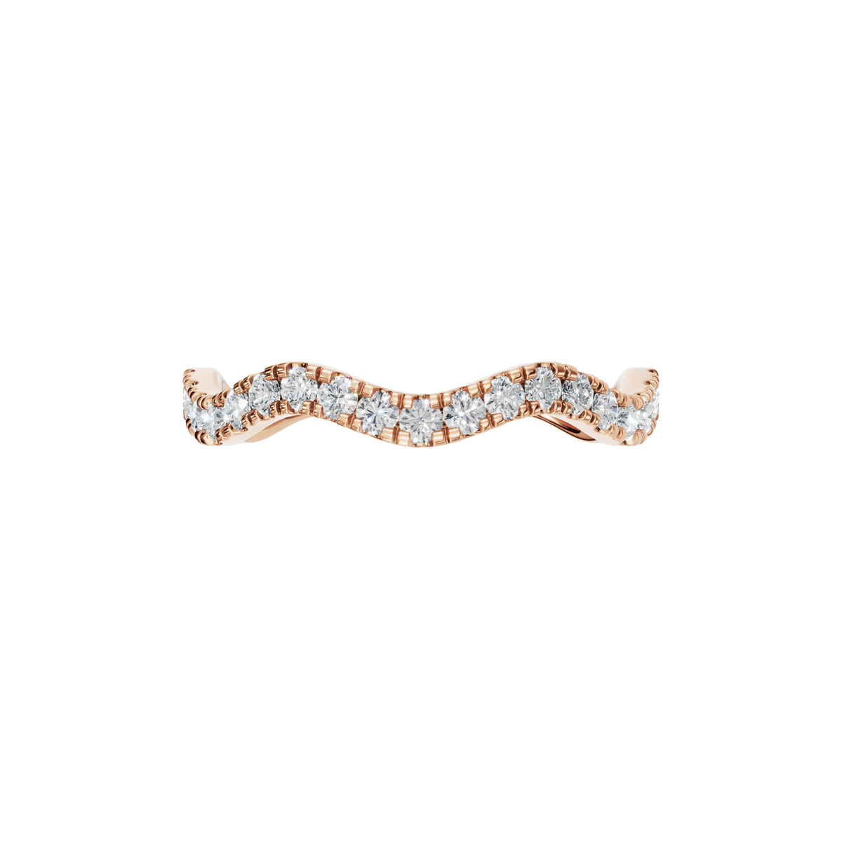 ROUND WAVE WEDDING BAND