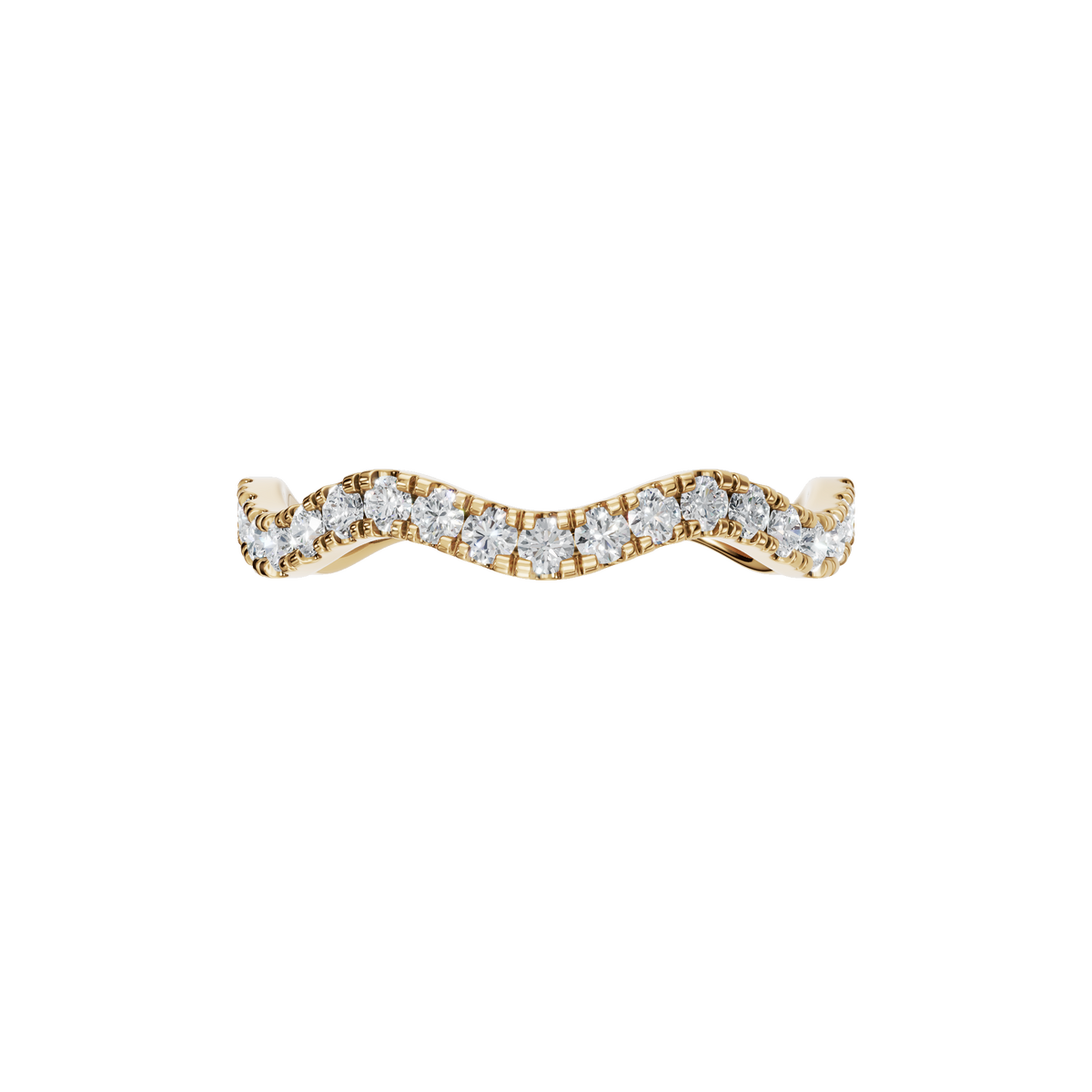 ROUND WAVE WEDDING BAND