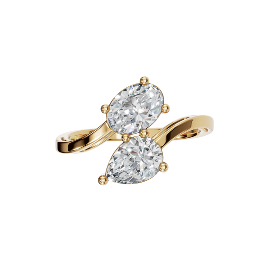 PEAR OVAL WEDDING RING - M&D Signature Jewels