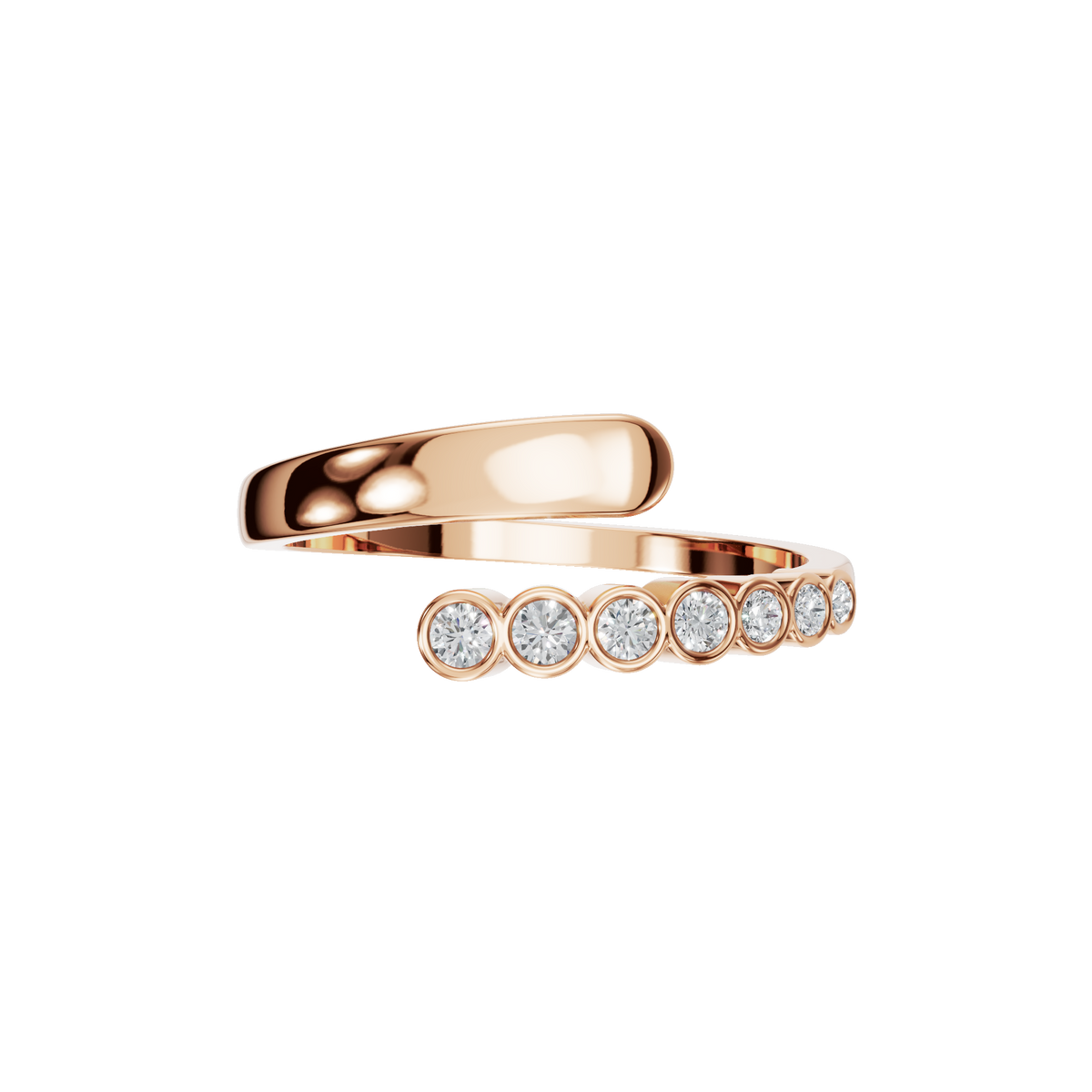 ROUND BEZEL WEDDING BAND