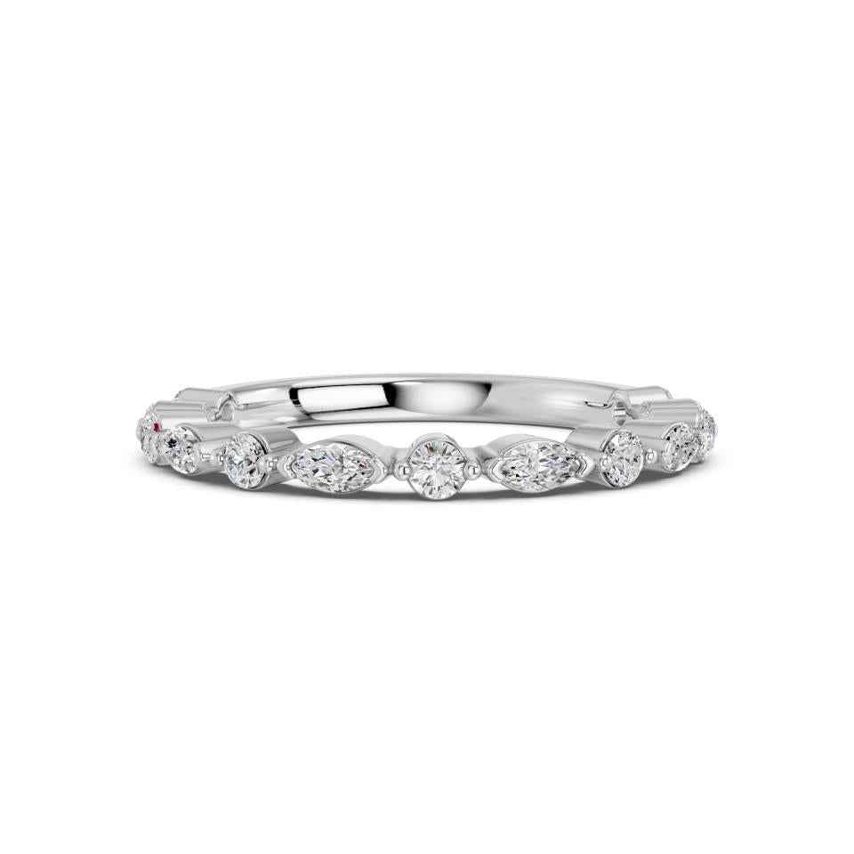 MARQUISE ROUND WEDDING BAND