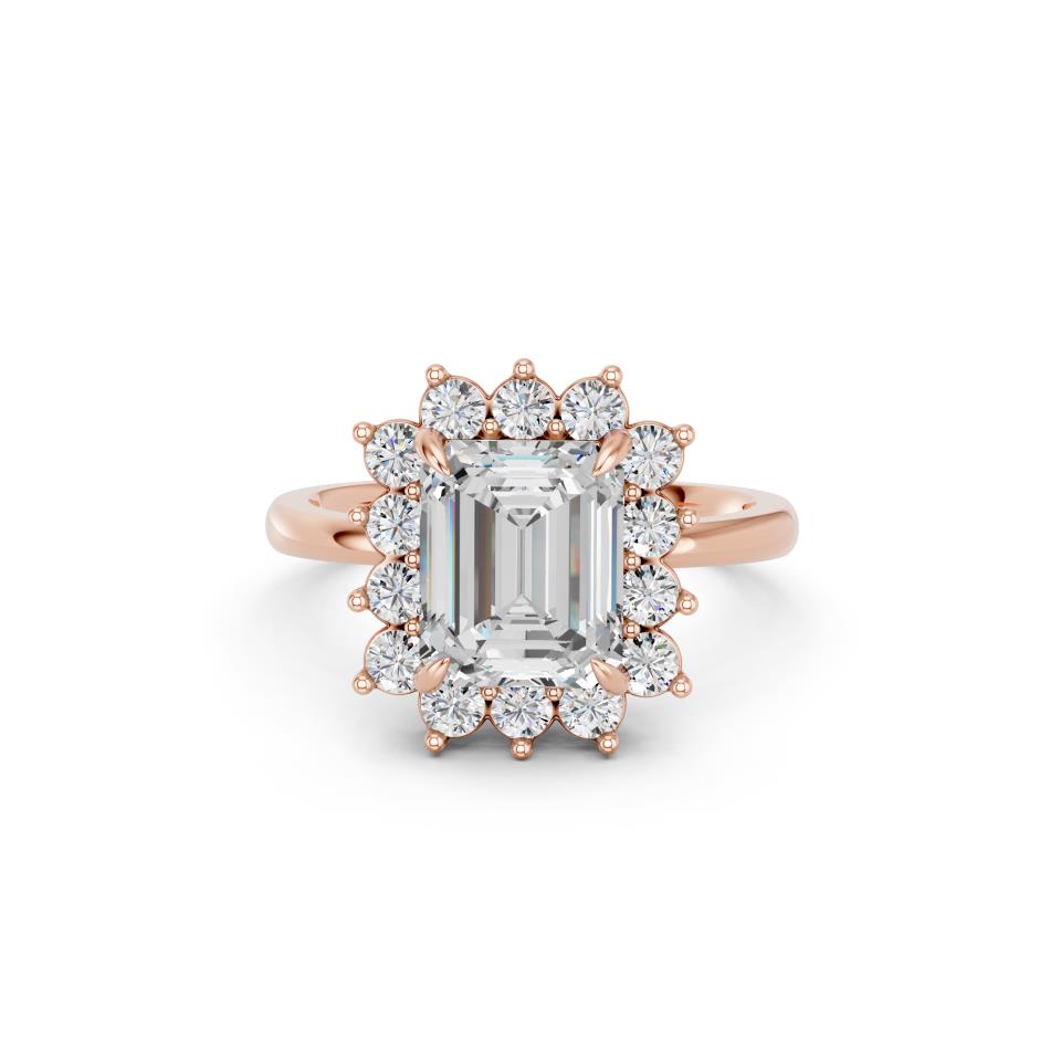 EMERALD HALO RING
