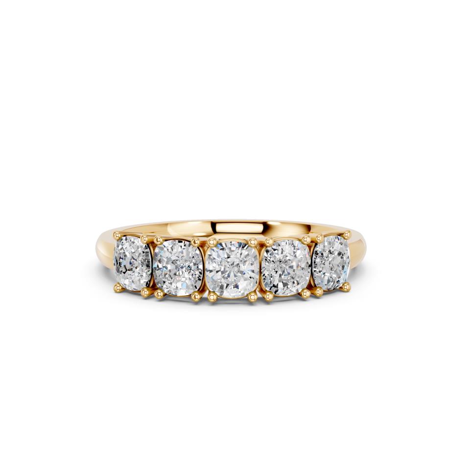 5 STONE CUSHION BAND