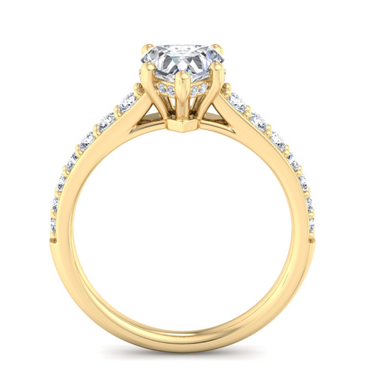 HEART PAVE WITH HIDDEN HALO RING