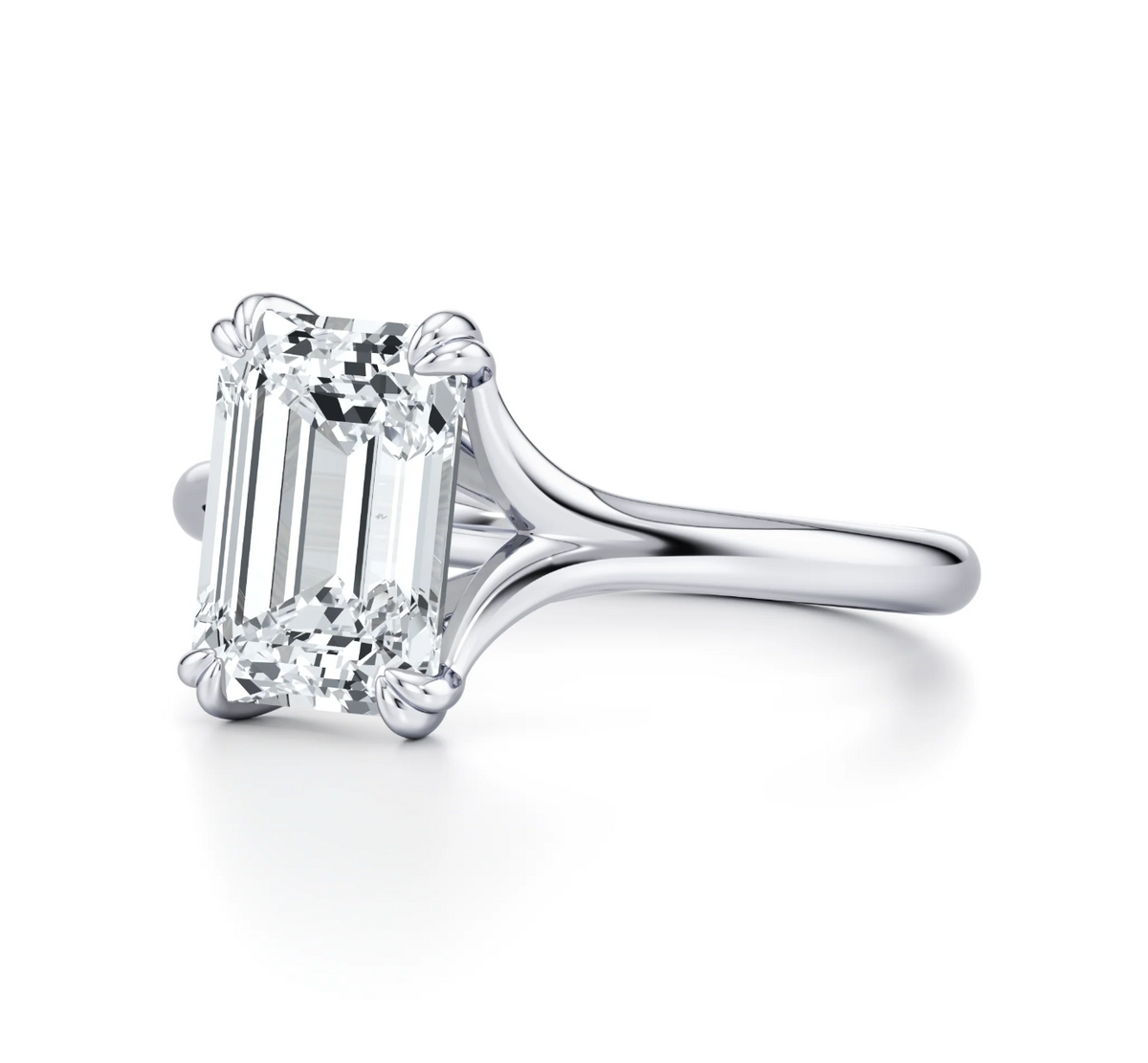 EMERALD DOUBLE CLAW RING
