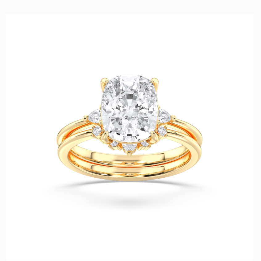 CUSHION VINTAGE RING WITH BAND - M&D Signature Jewels
