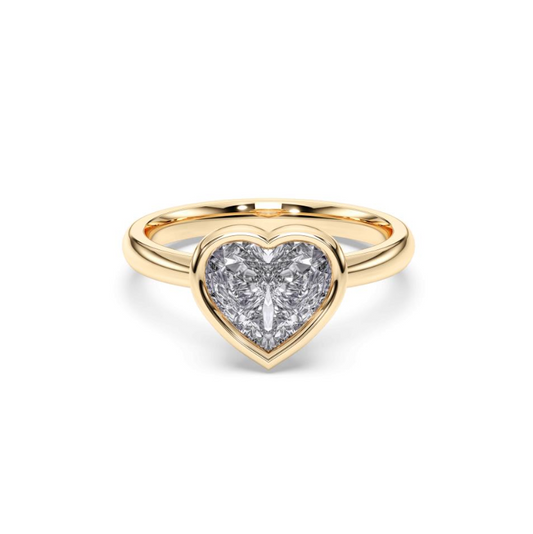 HEART BEZEL RING