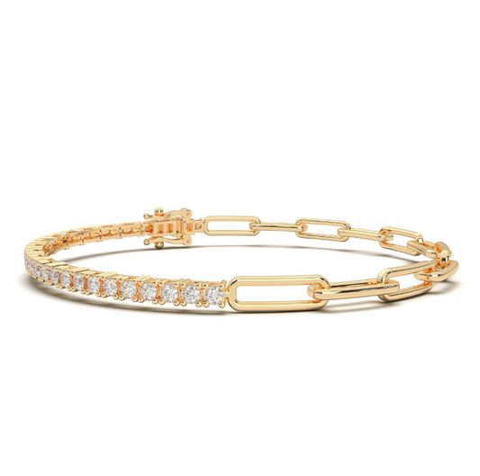 ROUND HALF TENNIS BRACELET