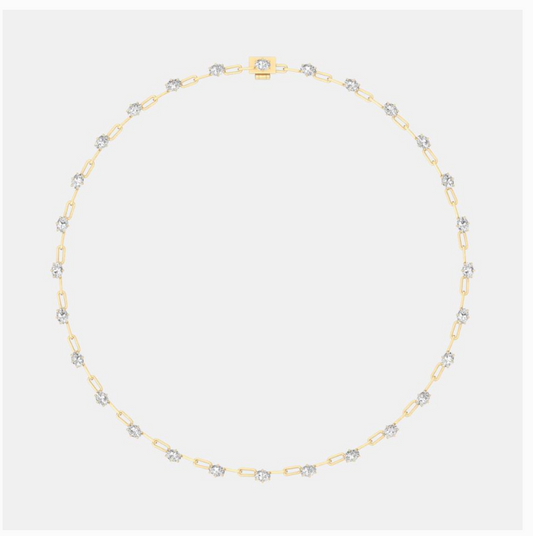 OVAL DIAMONDS BY YARD NECKLACE
