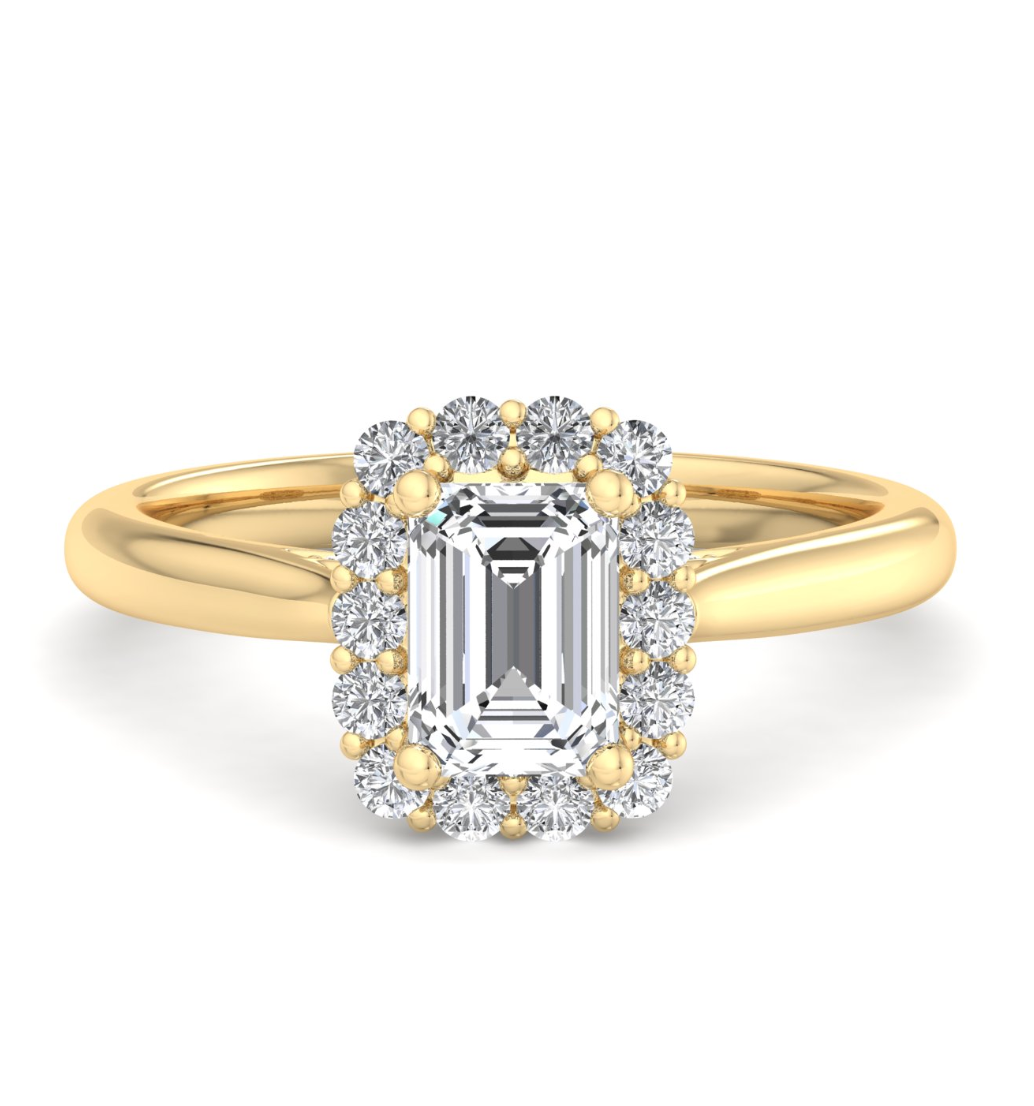 EMERALD HALO WITH HIDDEN HALO RING