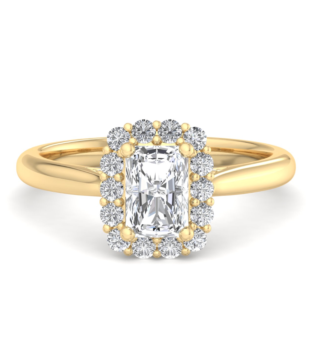RADIANT HALO WITH HIDDEN HALO RING