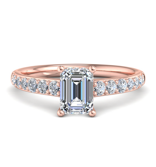EMERALD PAVE WITH HIDDEN HALO RING