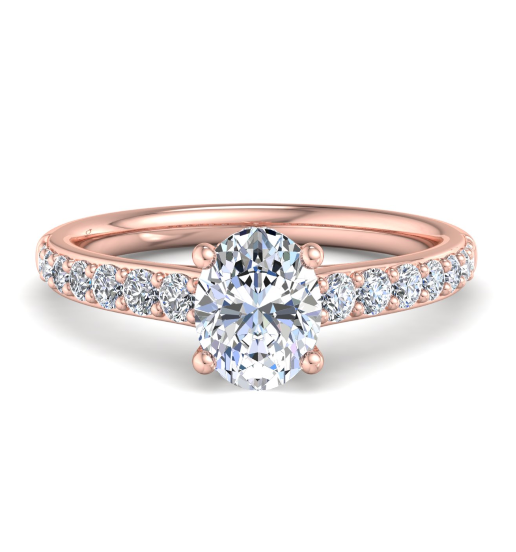 OVAL PAVE WITH HIDDEN HALO RING