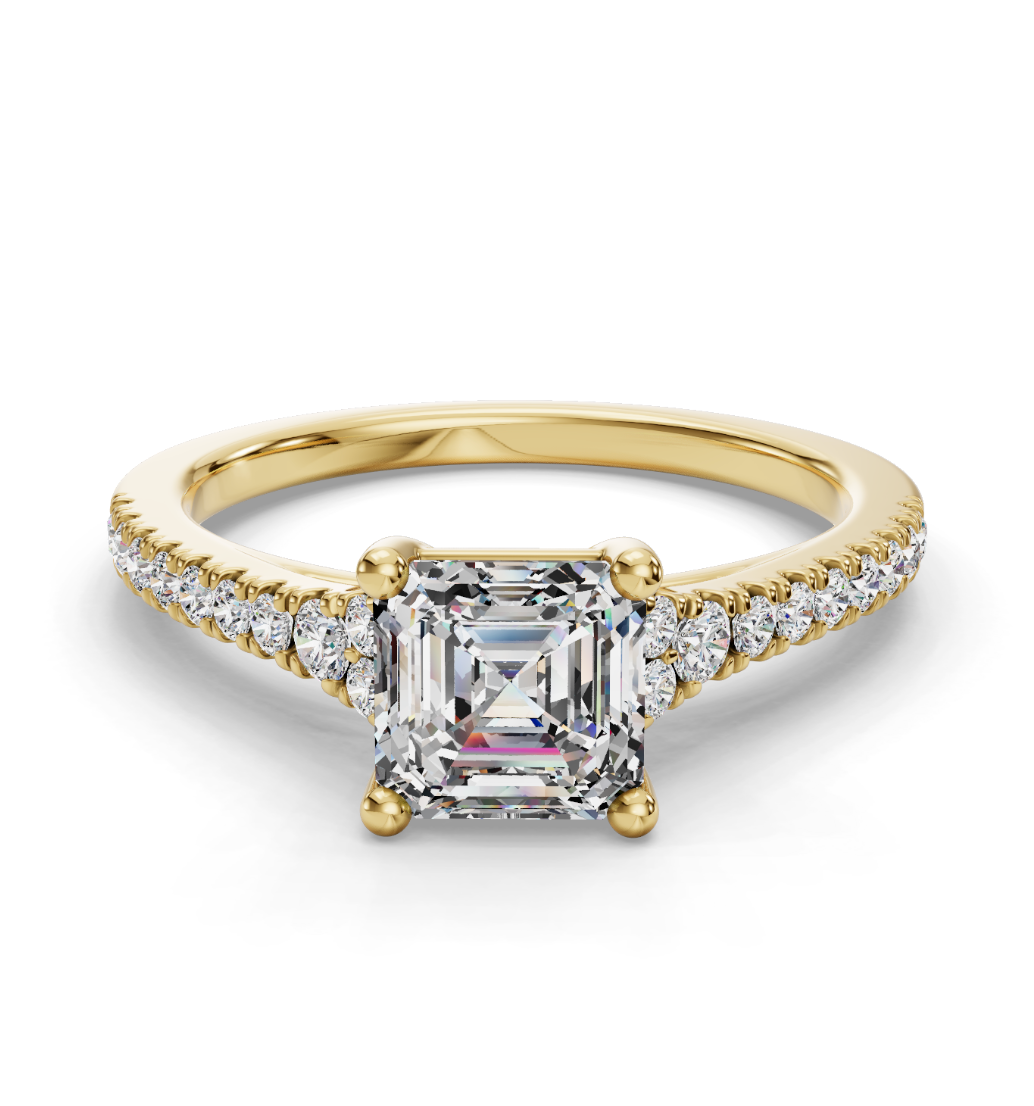 ASSCHER CATHEDRAL RING