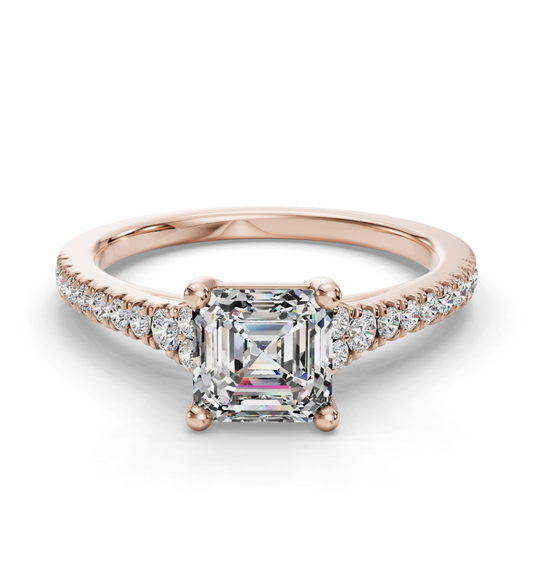 ASSCHER CATHEDRAL RING