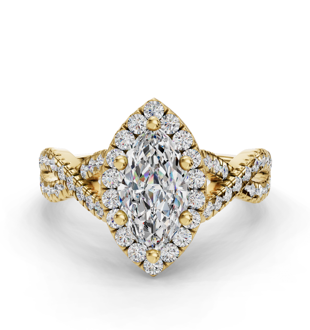 MARQUISE NATURE INSPIRED HALO RING