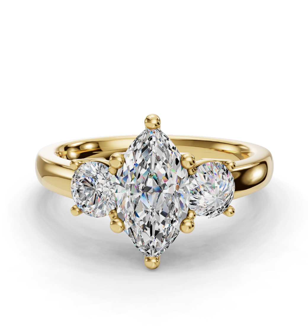 MARQUISE 3 STONE RING
