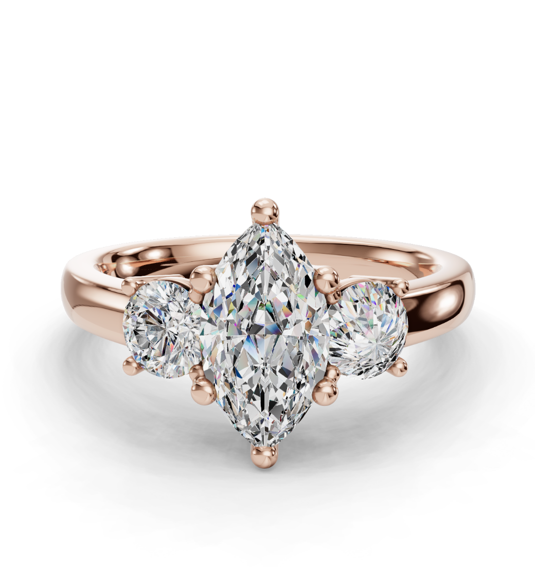 MARQUISE 3 STONE RING