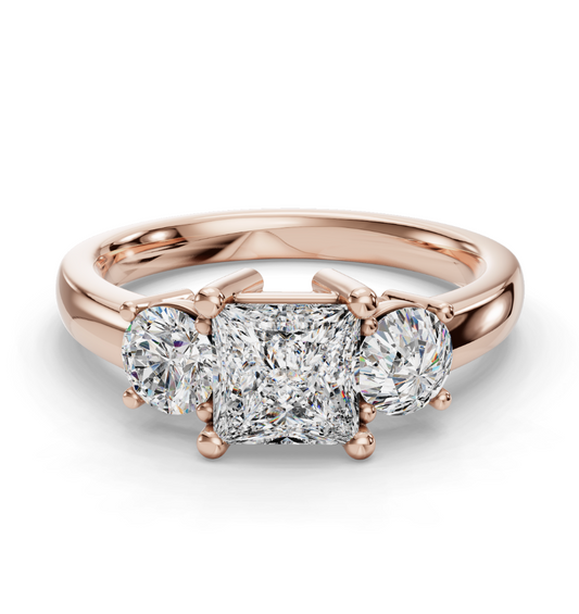 PRINCESS 3 STONE RING