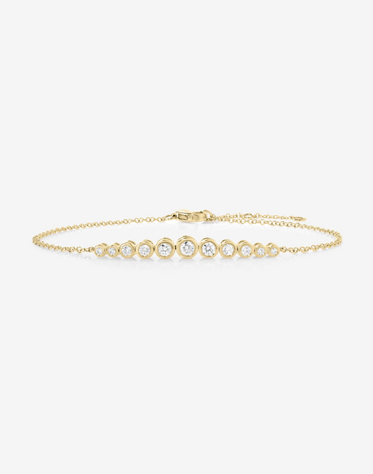 GRADUATED BEZEL DIAMOND BRACELET