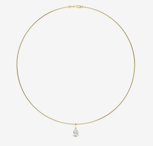 PEAR OMEGA NECKLACE