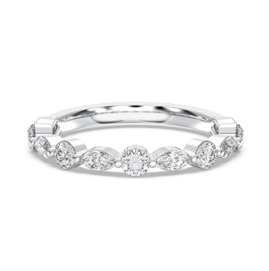 TWO STONE WEDDING BAND