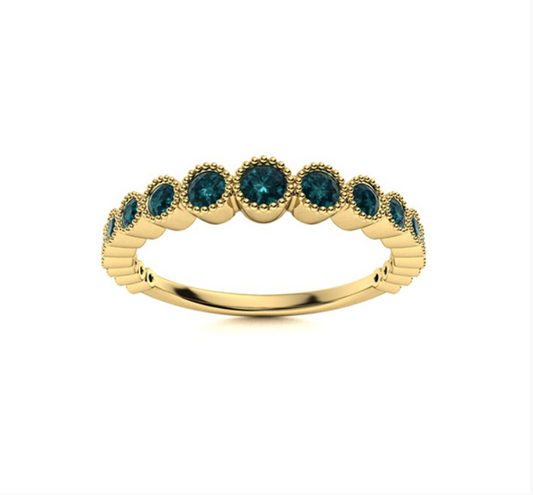 Blue Diamond Wedding Ring