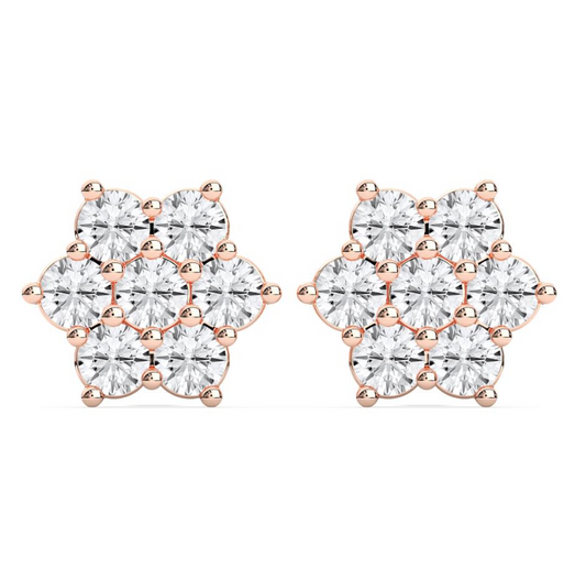 ROUND CLUSTER EARRINGS - M&D Signature Jewels